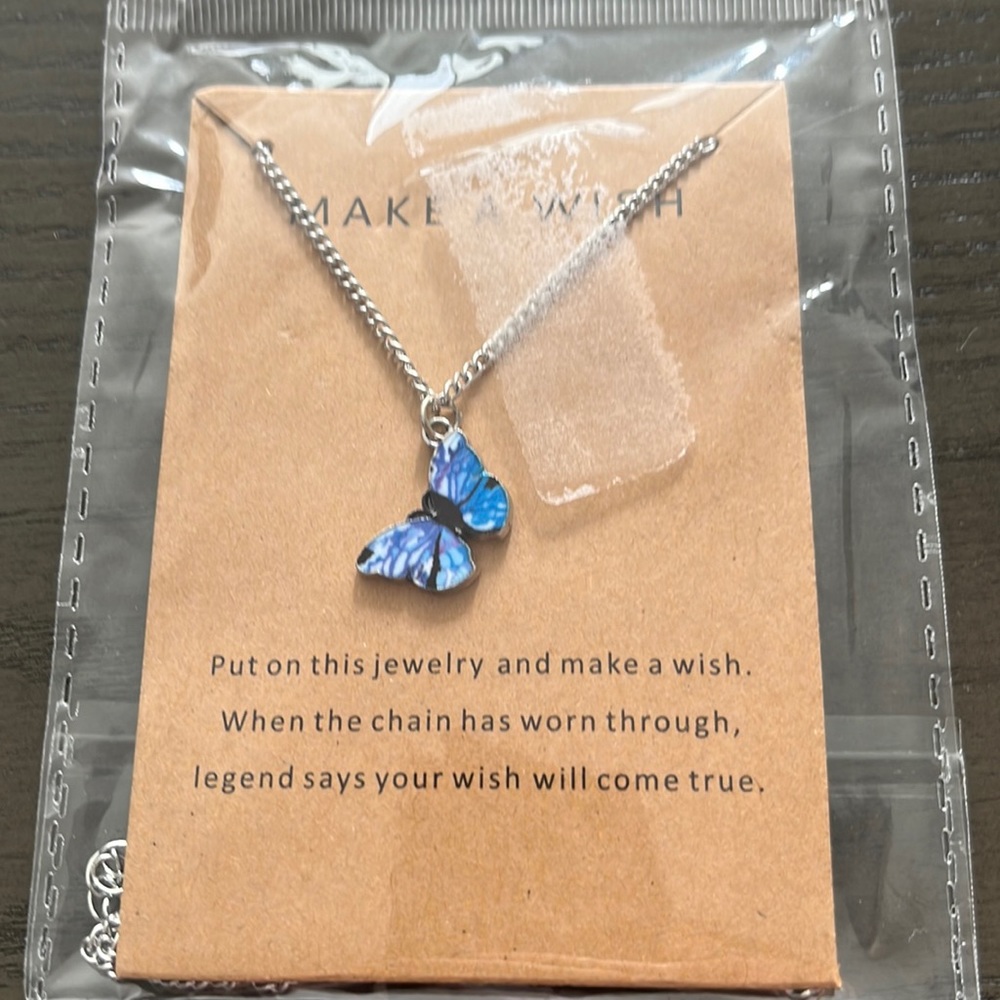 Butterfly 🦋 necklace. New. Never used. Costume jewelry.